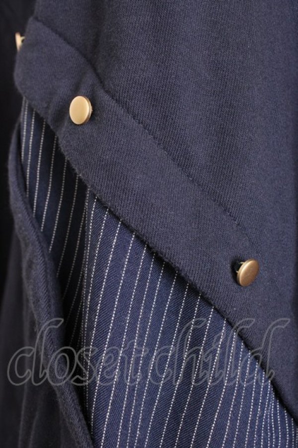 画像4: Favorite / マリンの和洋折衷袖パーカー  ネイビーＸミント T-26-01-09-028-LO-TO-SA-ZT (4)