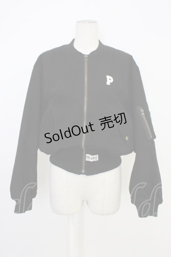 画像1: PINK HOUSE / ロゴブルゾン  黒Ｘ白 T-26-01-09-029-LO-JA-SA-ZTC020 (1)