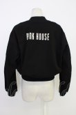 画像2: PINK HOUSE / ロゴブルゾン  黒Ｘ白 T-26-01-09-029-LO-JA-SA-ZT (2)