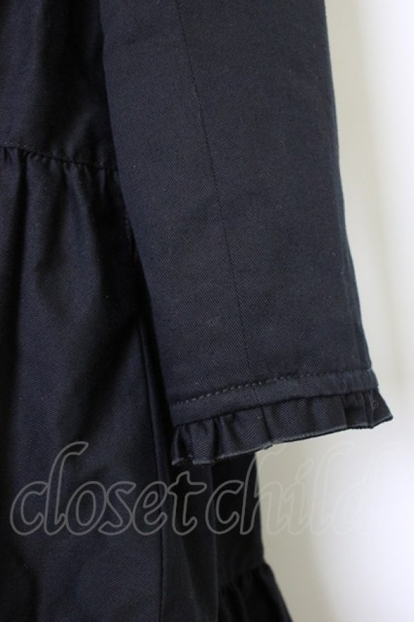 画像3: PINK HOUSE / 襟付きロングティアードコート  黒 T-26-01-09-030-LO-CO-SA-ZT (3)