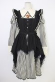 画像1: 仲夏物語 / 薔薇スペード刺繍ストライプワンピースセット S アイボリーＸ黒 T-26-01-09-031-EL-OP-SA-ZT (1)