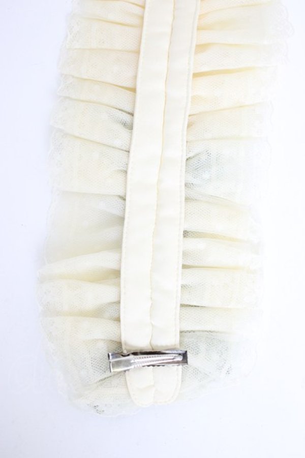 画像4: Mademoiselle Pearl（海外ロリータブランド） / 鈴蘭リボンヘッドドレス  アイボリーＸグリーン T-26-01-09-035-0-AC-SA-ZT (4)