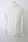 画像2: axes femme / ハイネック裾レースプルオーバー  アイボリー T-26-01-09-004-AX-TO-SA-ZT (2)