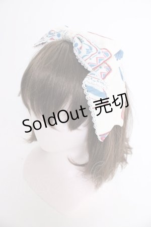 画像: LOLITAその他(お買取対象外) / 総柄リボンクリップ  アイボリーＸ青Ｘ赤 T-26-01-09-037-LO-ZA-SA-ZT433
