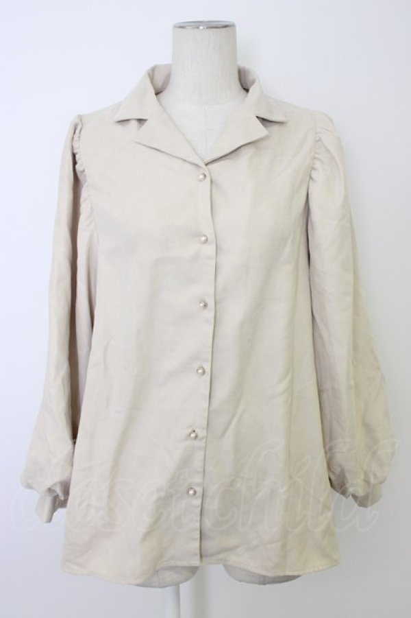 画像1: axes femme / コーデュロイブラウス  ベージュ T-26-01-09-009-AX-BL-SA-ZT (1)