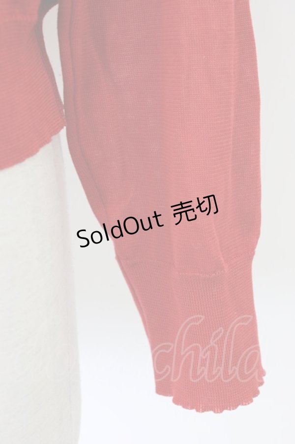 画像4: Jane Marple Dans Le Salon / リボンタイ付きカーディガン M レッド T-26-01-09-013-JM-TO-SA-ZT (4)