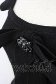 画像3: MARBLE / フロントリボンニットキャミ  黒 T-26-01-09-015-GO-TO-SA-ZT (3)