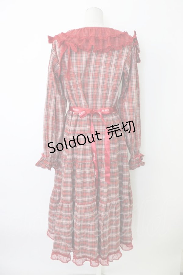 画像2: PINK HOUSE / PINK HOUSE×misako aoki チェックワンピース  レッド T-26-01-09-019-LO-OP-SA-ZT (2)