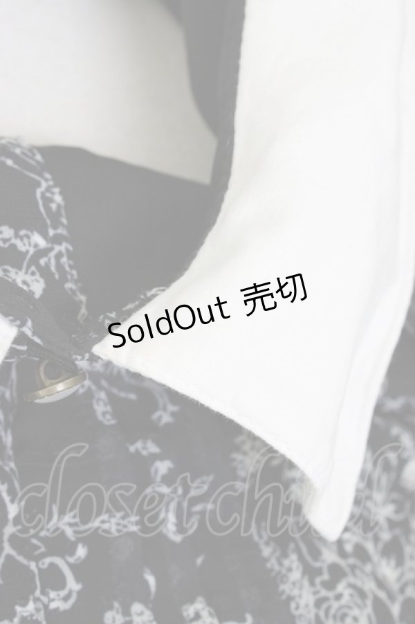 画像3: axes femme / ブーケ線画柄ドットドビーワンピース  黒Ｘ白 T-26-01-09-020-AX-OP-SA-ZT568 (3)