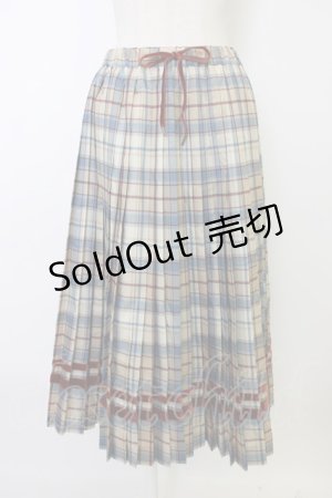 画像: Jane Marple / チェックプリーツスカート M ベージュ T-26-01-09-022-JM-SK-SA-ZT