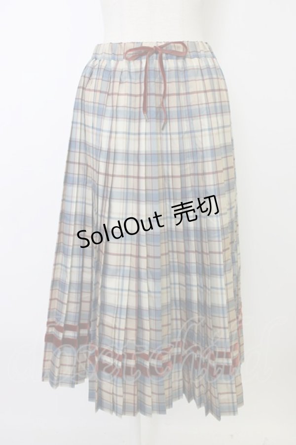 画像1: Jane Marple / チェックプリーツスカート M ベージュ T-26-01-09-022-JM-SK-SA-ZT (1)