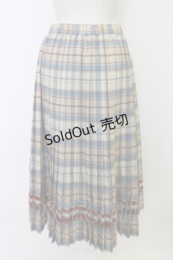 画像2: Jane Marple / チェックプリーツスカート M ベージュ T-26-01-09-022-JM-SK-SA-ZT (2)