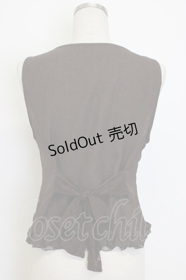 画像2: axes femme / レースアップベスト  ブラウン T-26-01-10-004-AX-TO-SA-ZT (2)