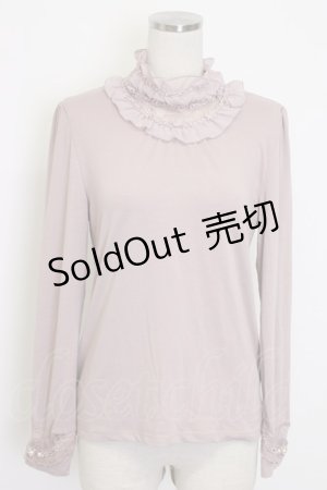 画像: axes femme / ビジュー使いハイネックインナー  ピンク T-26-01-10-002-AX-TO-SA-ZT279