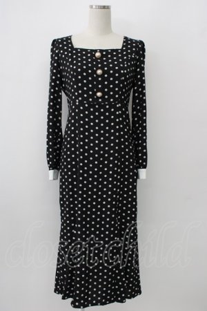 画像: evelyn / ドットマーメイドワンピース  ブラック T-26-01-13-010-LO-OP-SA-ZT531