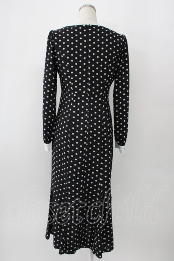 画像2: evelyn / ドットマーメイドワンピース  ブラック T-26-01-13-010-LO-OP-SA-ZT (2)