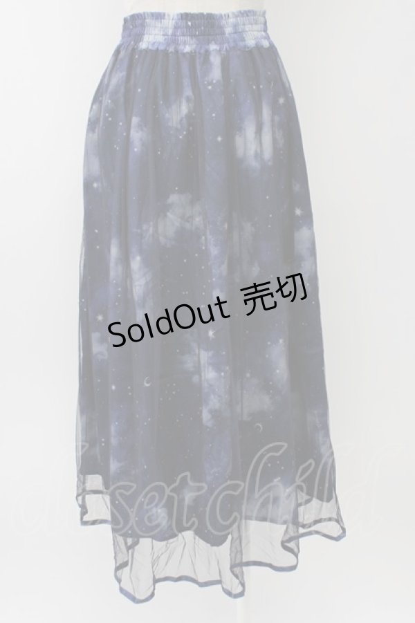 画像2: axes femme / テレスコーププリントスカート  ネイビー T-26-01-13-012-AX-SK-SA-ZT531 (2)