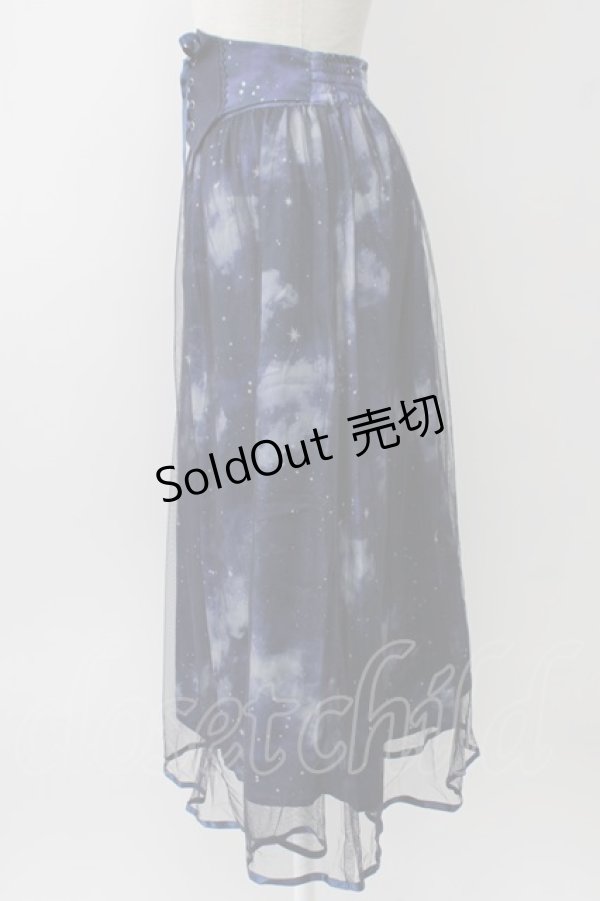 画像4: axes femme / テレスコーププリントスカート  ネイビー T-26-01-13-012-AX-SK-SA-ZT531 (4)