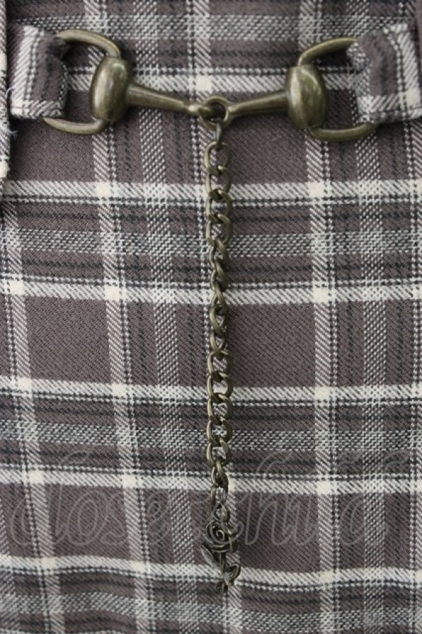 画像4: axes femme / コルセット風チェック柄スカート  パープル T-26-01-16-023-AX-SK-SA-ZTK549 (4)