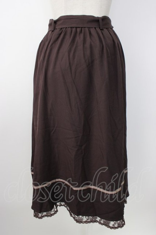 画像2: axes femme / マルチWAYフリルスカート  ダークブラウン T-26-01-16-024-AX-SK-SA-ZT (2)