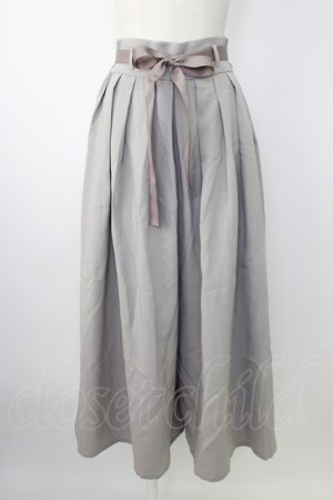 画像: axes femme / ハイウエストプリーツ袴パンツ  グレー T-26-01-16-026-AX-PA-SA-ZT