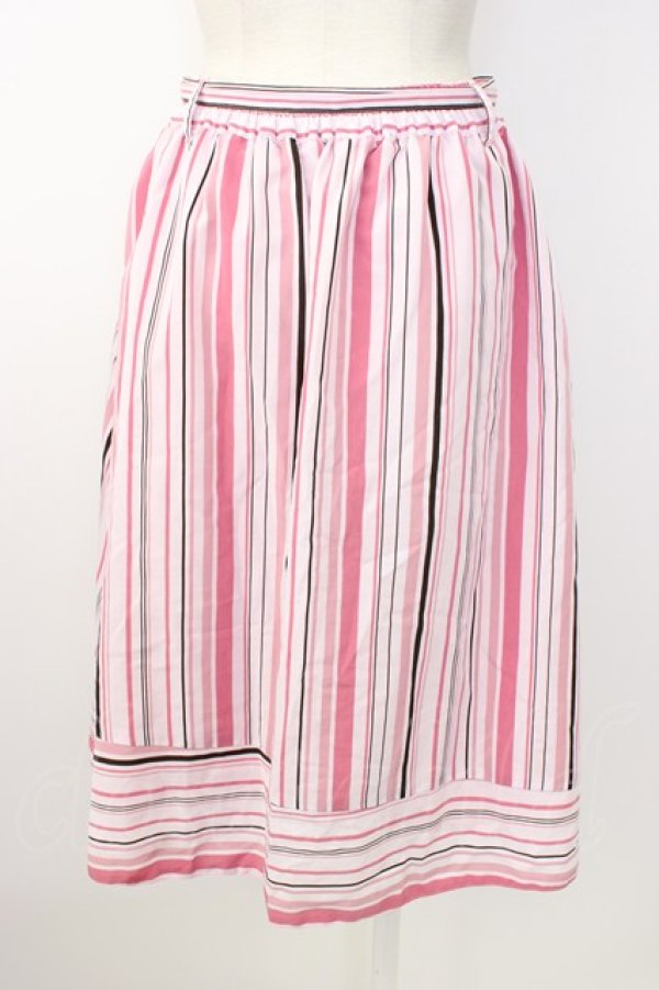 画像2: axes femme / ストライプスカート M ピンク T-26-01-16-027-AX-SK-IG-ZT (2)