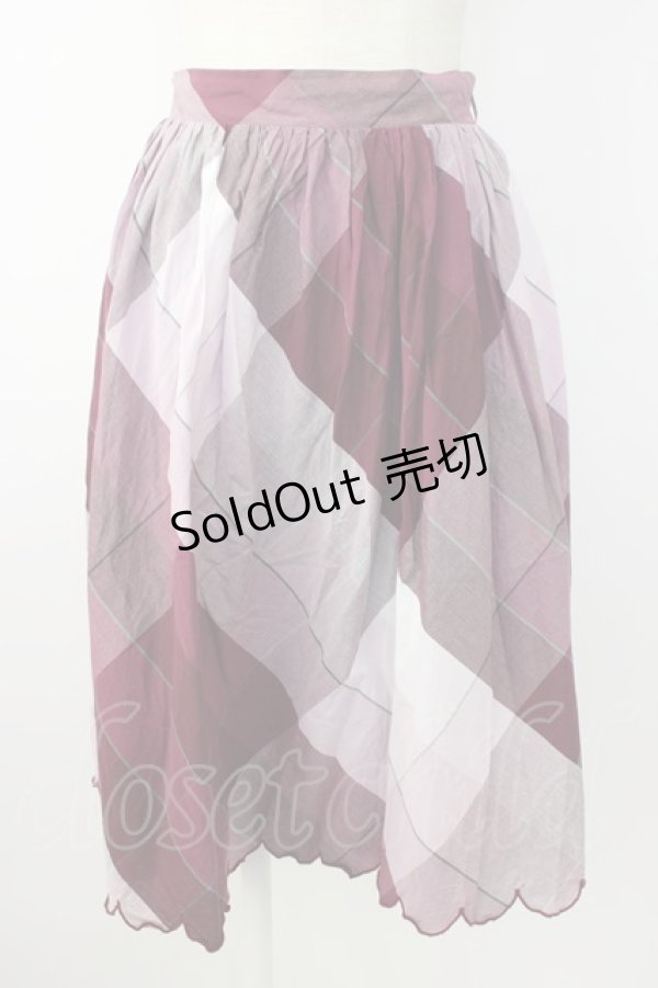 画像1: axes femme / 裾スカラップスカート  パープルけい T-26-01-16-028-AX-SK-IG-ZTK549K549 (1)