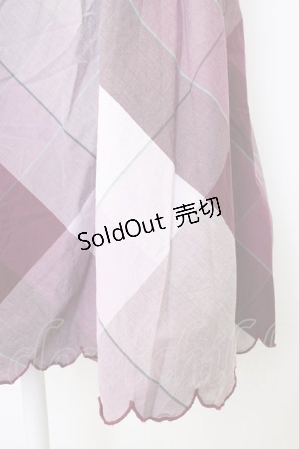 画像4: axes femme / 裾スカラップスカート  パープルけい T-26-01-16-028-AX-SK-IG-ZTK549K549 (4)