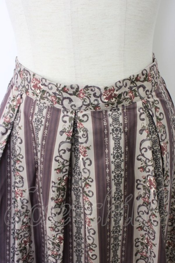 画像3: axes femme / オーナメント縦柄スカート M ブラウン T-26-01-16-029-AX-BL-IG-ZT (3)