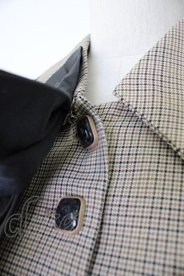 画像3: Button BearQueenie / グレンチェックジャケット&スカートセットアップ S ブラウン T-26-01-16-031-EL-OP-SA-ZT (3)