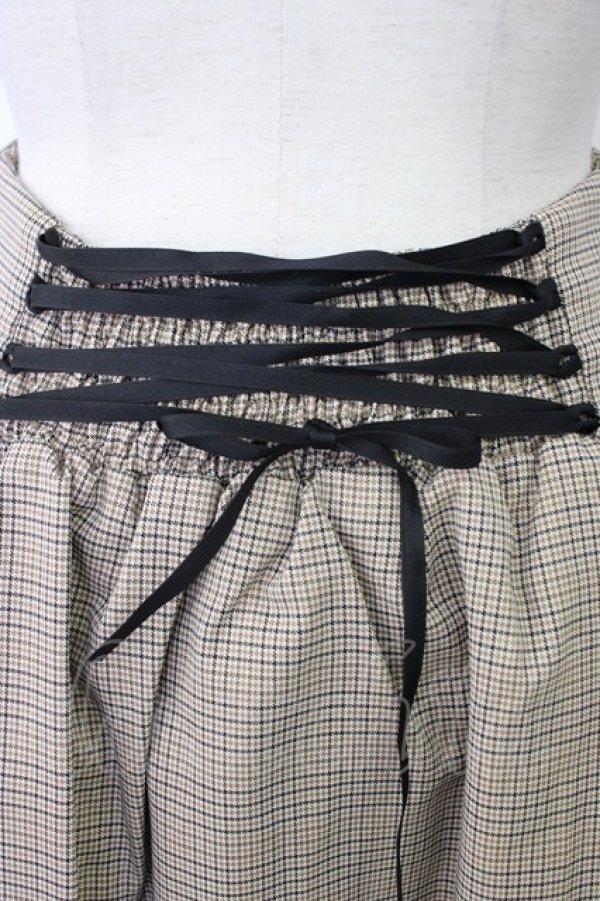 画像5: Button BearQueenie / グレンチェックジャケット&スカートセットアップ S ブラウン T-26-01-16-031-EL-OP-SA-ZT (5)