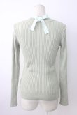 画像2: F&A / バックリボンリブニットプルオーバー  グリーン T-26-01-16-001-LO-TO-SA-ZT (2)