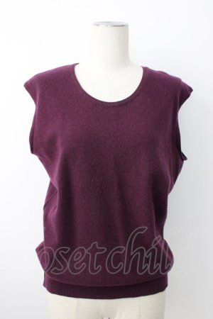 画像: KANEKO ISAO / カシミア混ラムニット  パープル T-26-01-16-006-EL-TO-OW-ZT