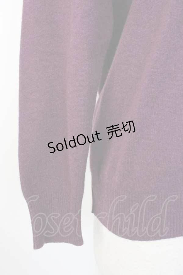 画像3: KANEKO ISAO / カシミア混ラムカーディガン  パープル T-26-01-16-007-EL-TO-OW-ZTK548 (3)