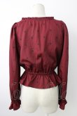 画像2: EATME / クロスptVネックブラウス  ボルドー T-26-01-16-008-LO-OP-SA-ZT (2)