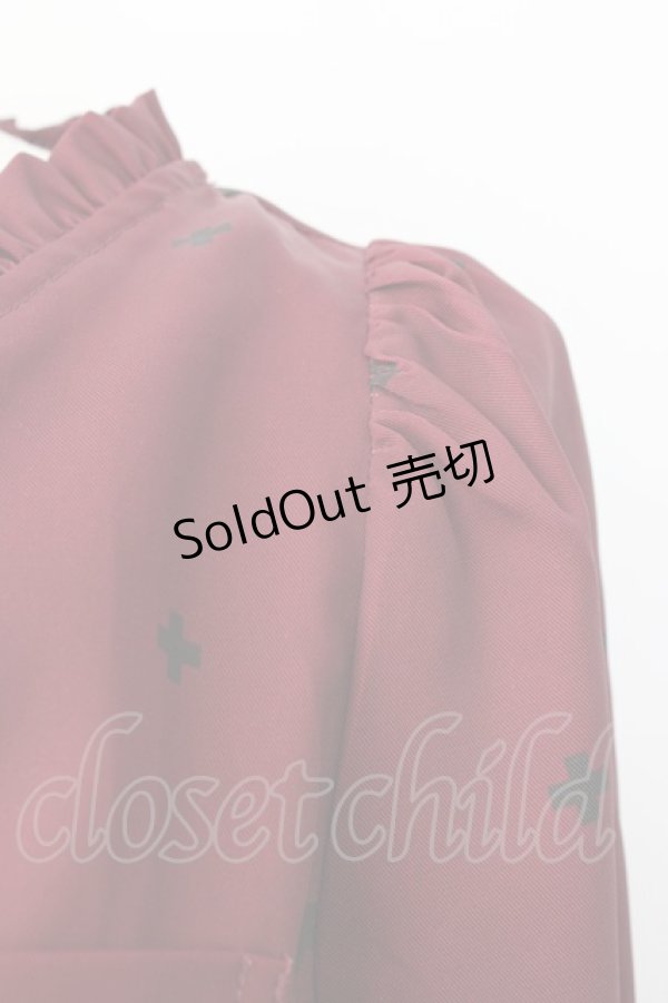 画像4: EATME / クロスptVネックブラウス  ボルドー T-26-01-16-008-LO-OP-SA-ZTK548 (4)