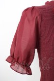 画像3: evelyn / 袖シフォンボウタイニット  ボルドー T-26-01-16-009-LO-TO-SA-ZT (3)