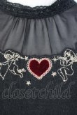 画像3: Secret Honey / エンジェル刺繍ニットトップス  黒ＸゴールドＸ赤 T-26-01-16-011-CA-TO-SA-ZT (3)