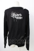 画像2: MAD / 安ピン&クラッシュニットトップス S 黒Ｘ白Ｘ赤 T-26-01-16-013-PU-TO-SA-ZT (2)