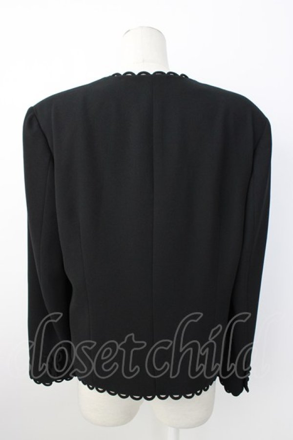 画像2: KANEKO ISAO / ループ飾り使いピンタックジャケット  クロ T-26-01-16-014-EL-JA-OW-ZT (2)