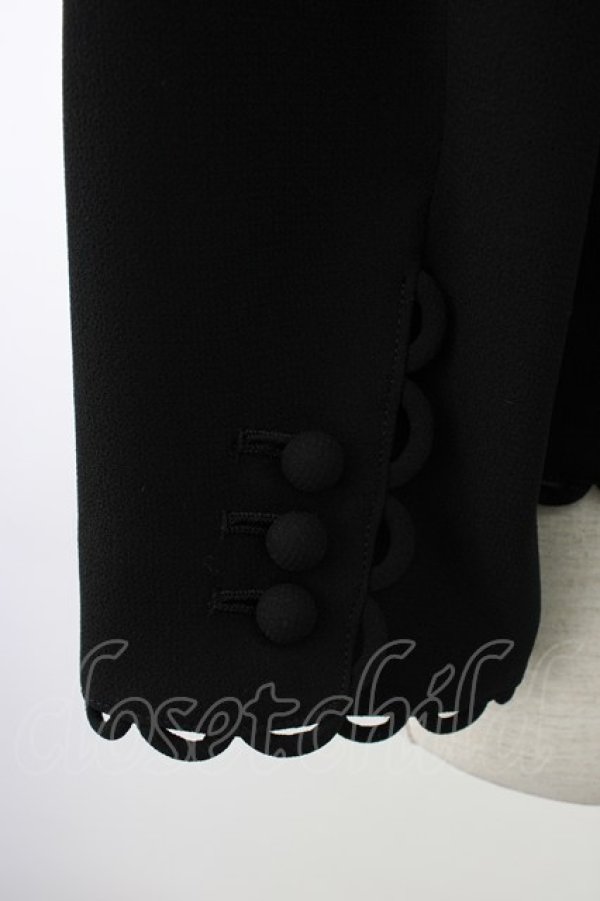 画像3: KANEKO ISAO / ループ飾り使いピンタックジャケット  クロ T-26-01-16-014-EL-JA-OW-ZT (3)