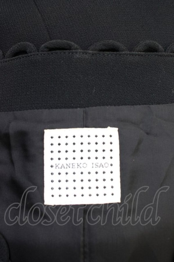 画像4: KANEKO ISAO / ループ飾り使いピンタックジャケット  クロ T-26-01-16-014-EL-JA-OW-ZT (4)