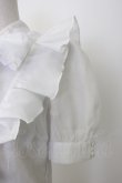 画像3: evelyn / Vフリルボウタイブラウス  ホワイト T-26-01-16-016-LO-BL-SA-ZT (3)
