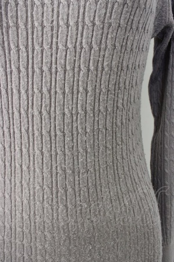 画像3: axes femme / Ｖネックニットプルオーバー  グレー T-26-01-16-017-AX-TO-IG-ZT (3)