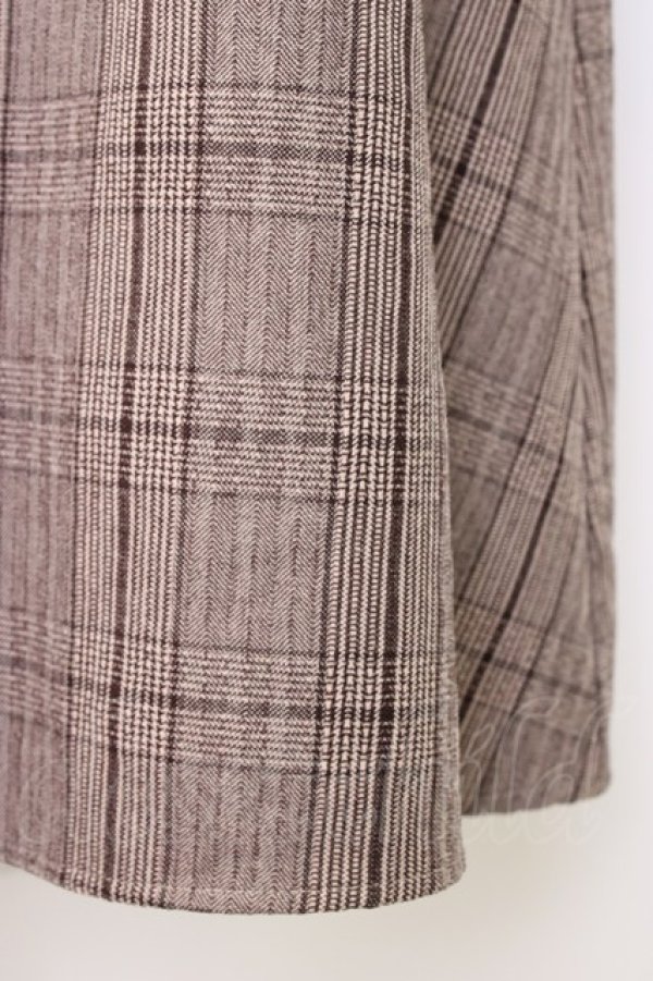 画像4: m petit by misako / CHKフリルOPナガ ワンピース M ブラウン T-26-01-16-019-LO-OP-SA-ZT (4)