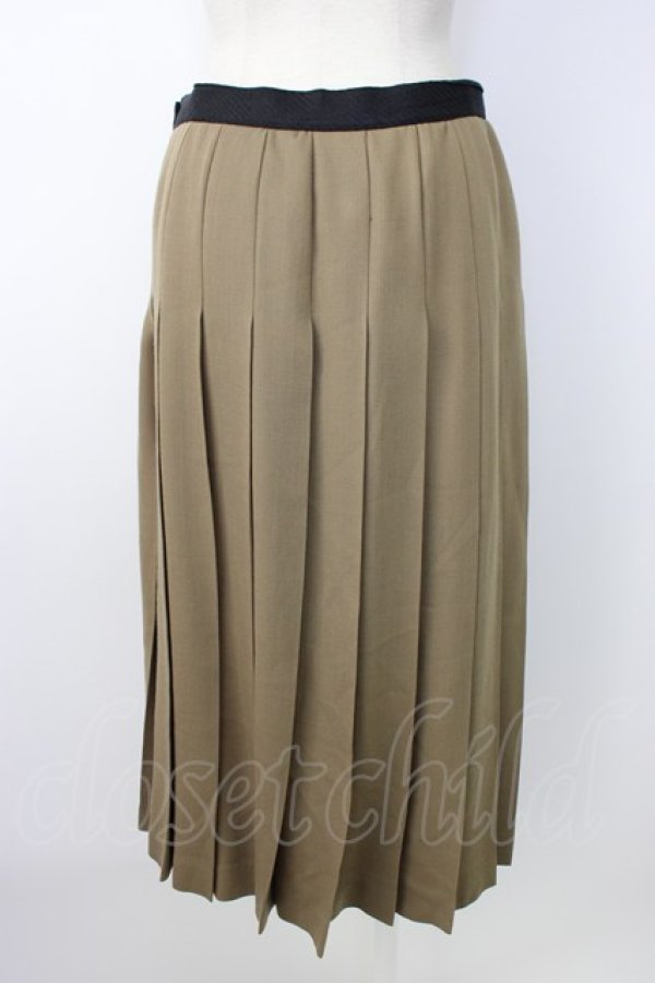 画像2: INGEBORG / ウールプリーツスカート  ベージュ T-26-01-16-020-LO-SK-OW-ZT (2)