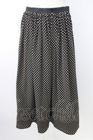 画像: WONDERFUL WORLD / 水玉前開きスカート  クロ T-26-01-16-021-LO-SK-OW-ZT