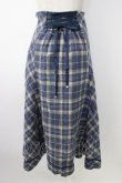 画像2: axes femme / 起毛チェック編上スカート  ブルー T-26-01-16-022-AX-SK-SA-ZT (2)