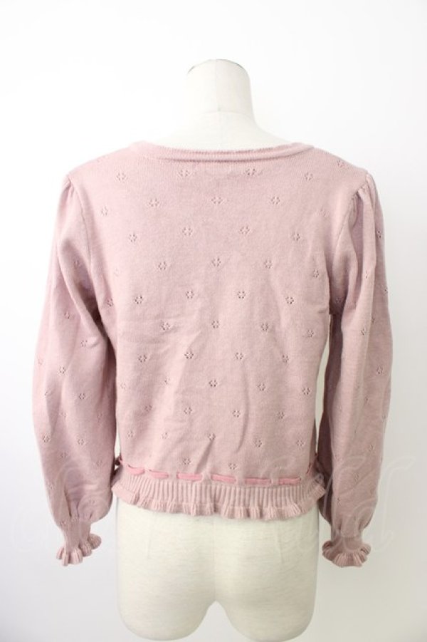 画像2: axes femme kawaii / Rosy Bearニットカーデ  ピンク T-26-01-18-003-AX-TO-SA-ZT (2)