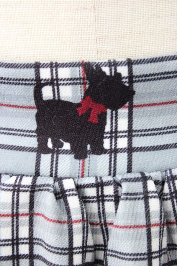 画像4: axes femme kawaii / おさんぽテリア柄スカート  黒チェック T-26-01-18-028-AX-SK-SA-ZT (4)